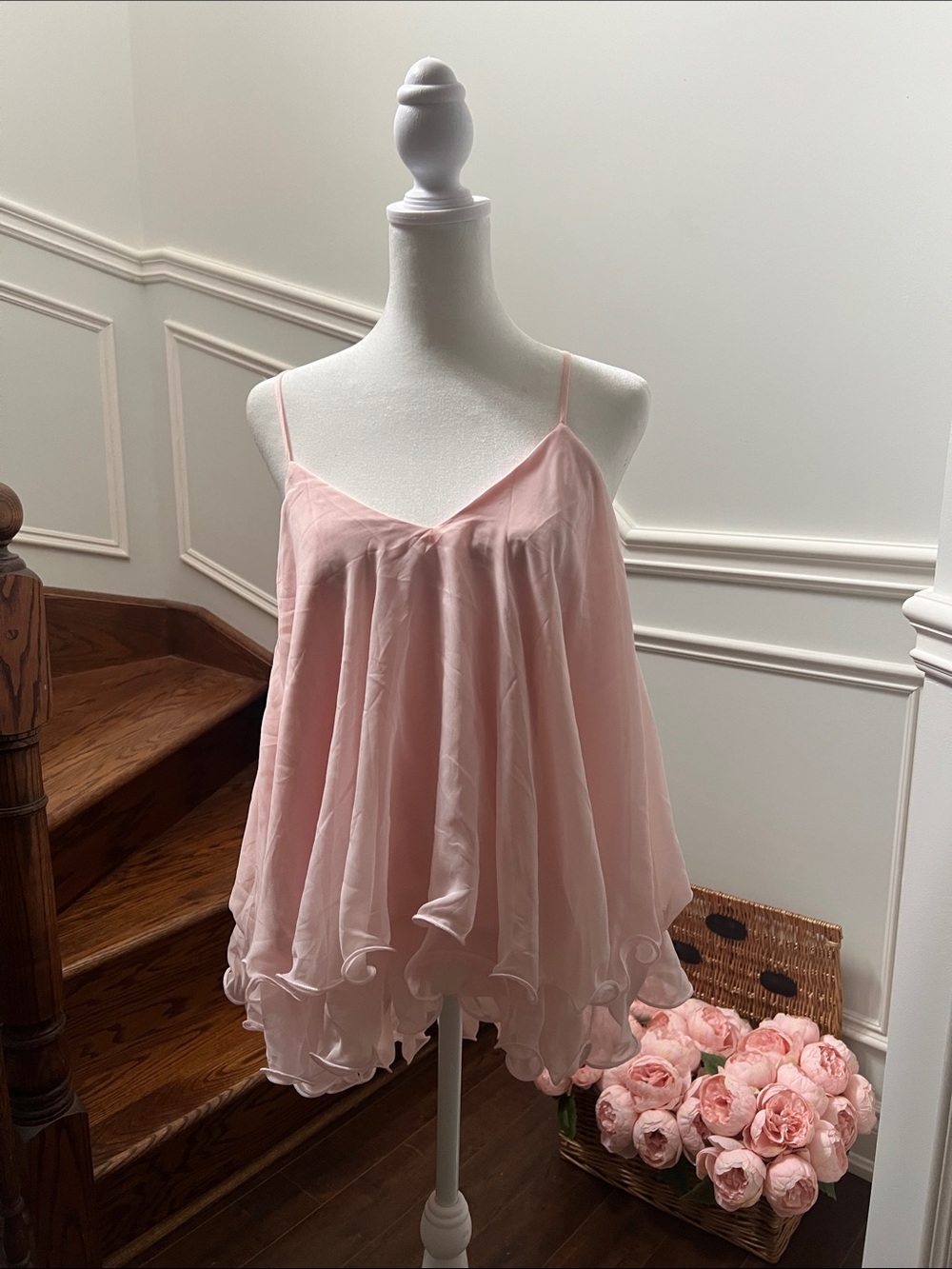 Cider Blush Pink Spaghetti Strap Flowing Camisole